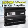 Aluminum Alloy Car Amplifier Multichannel Powerful Car Audio Amplifier Vehicle Power Stereo Amp 3800W Car Sound Amplifiers