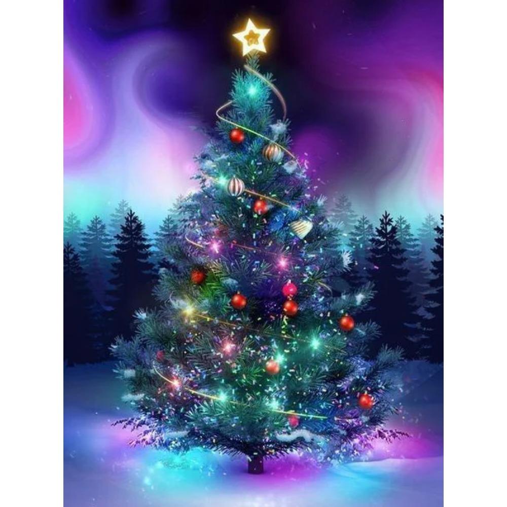 

Алмазная картина Полная дрель Сова Животное Круглая алмазная живопись Ручная работа Рождественская елка в ночное время Пейзаж Diy Алмазная мозаика Картина Украшение дома Full Square 25X37.5CM