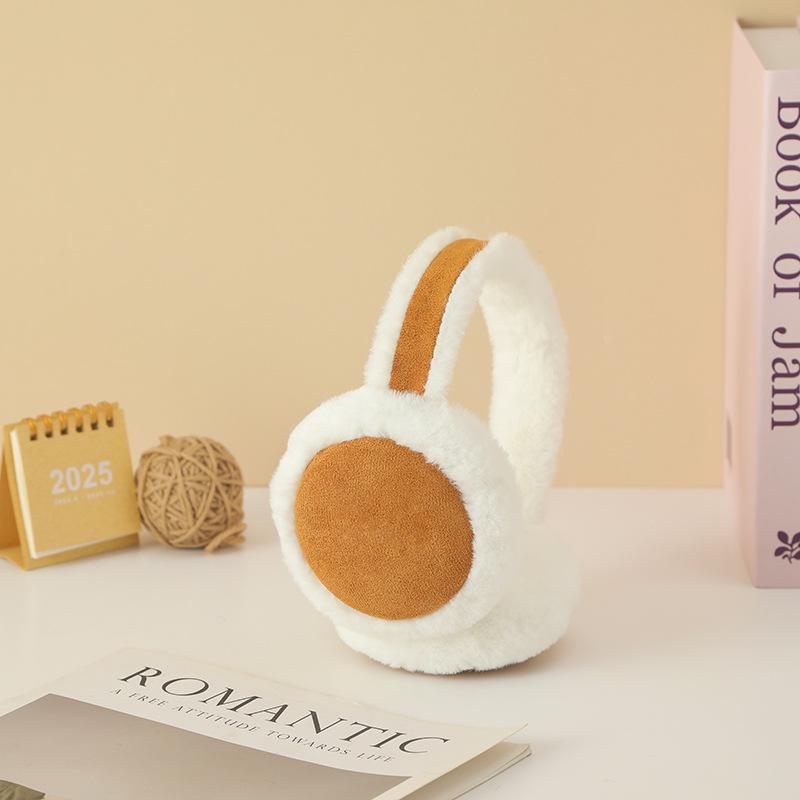 Winter Ladies Earmuffs Cute Plush Earmuffs Rabbit Hair Warm and Cold Folding.