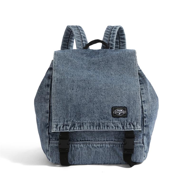 

Джинсовый рюкзак Студенческий школьный рюкзак Унисекс Водонепроницаемый рюкзак светло-синий