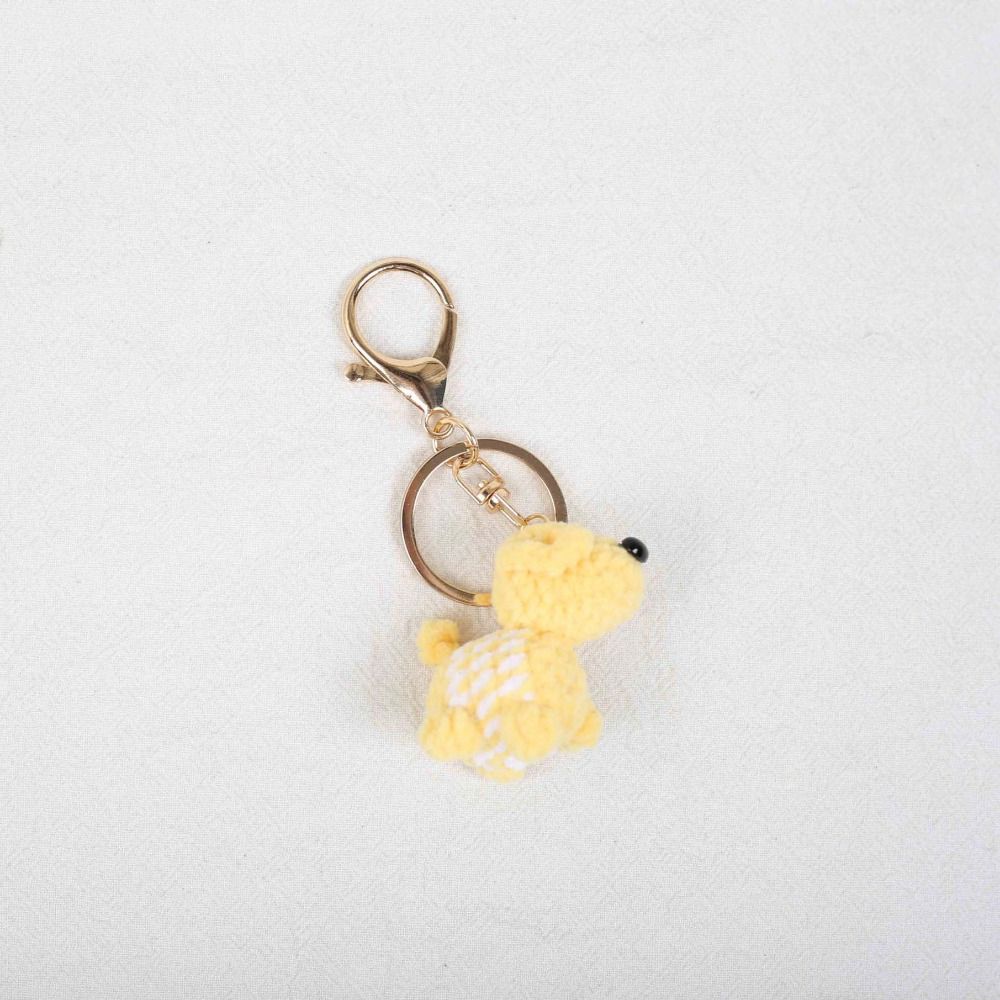 Animal Crochet Keychain Knitted Knitting Keyrings Fashion Dachshund Dog Keychain Bag Charm