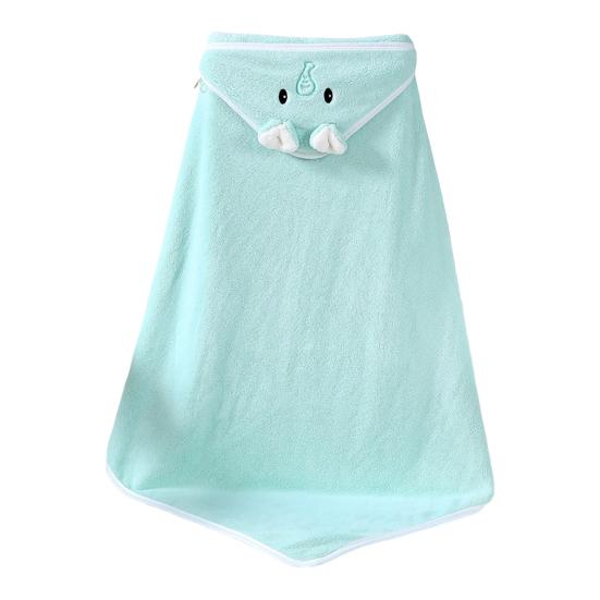 Children Bath Towel Cartoon Animal Embroidery Decor Soft Microfiber Highly Absorbent Newborns Swaddle Blanket Sweat-Absorbent Pad Body-drying Cape