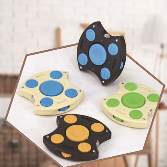 Button Hand Spinner Stress-relieving Multifunctional Smooth Edge Finger Fidget Rotating Hand Spinner for Kids