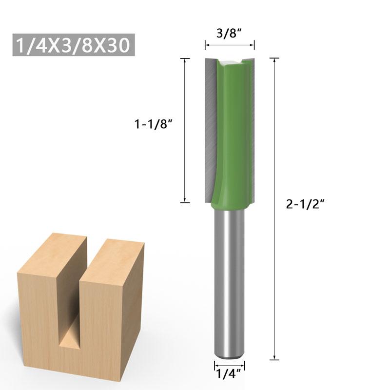 1/7pcs 6mm 1/4inch Shank Single Double Flute Straight Bit Milling Cutter for Wood Tungsten Carbide Router Bit Woodwork Tool