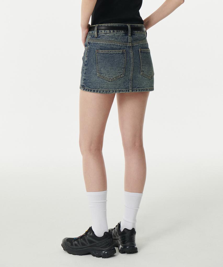 Musinsa Standard Woman Women'S Low-Rise Denim Mini Scotts [Rusty Blue]
