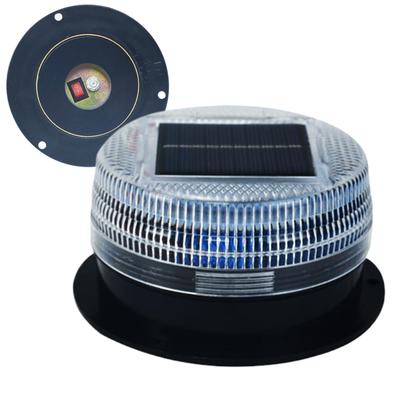 Night Warning Flashlight LED Solar Waterproof Flash Ceiling Strobe Light Traffic Road Beacon Car Roof Flashing Emergency Light