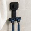 No drilling Shaver Storage Rack Wall Mounted Shower Wall Hook Suction Cup Shaver Holder  Bathroom