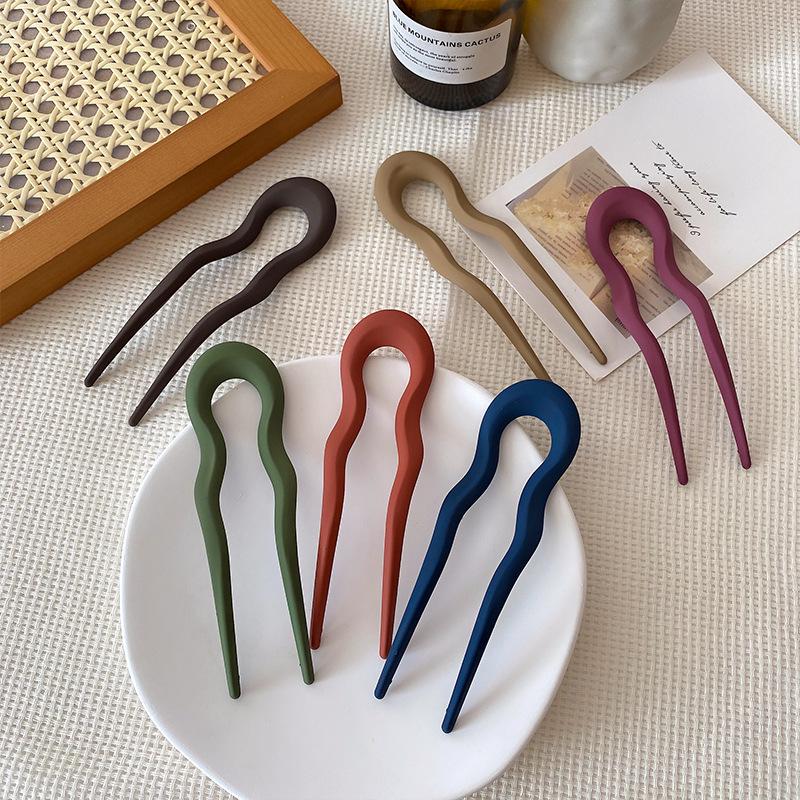 Matte U-Shaped Hairpin for Elegant Updo Styling