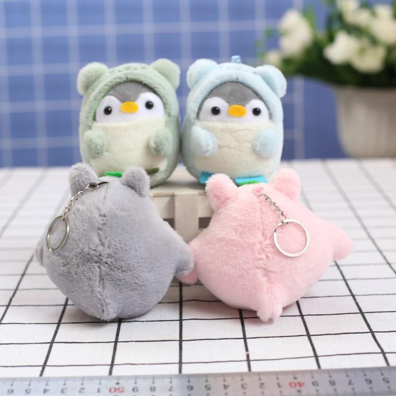 New Creative Cartoon Drag Penguin Chinchilla Plush Toy Doll Pendant Bag Hanging Ornament Doll