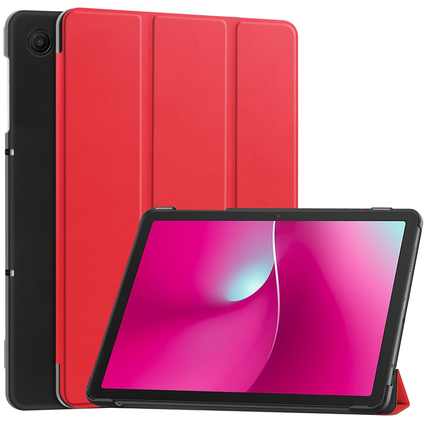 

Чохол для планшета T‑Mobile Revvl Tab 2, трискладний чохол-книжка з підставкою, багатокутний чохол-книжка червоний