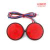 Motorcycle Reflector LED Red Light Round Shape Two Pieces Set With Wiring For Vehicle Safety And Visibility Accessories
