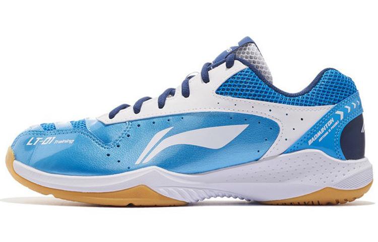 Li Ning Badminton Shoes Unisex Low Top Interstellar Blue/Standard White AYTS024-2 42