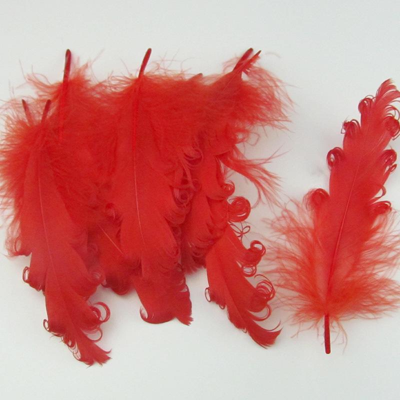 DIY Handmade White Large Curly Feather Accessories for Hats, Clothing, and Bags