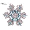 Holiday Party Jewelry Snowflake Brooch Pin for Women, Rhinestone Alloy Lapel Coat Embellishment Pin, Decorative Accessory Coats Sweaters Suits Dresses