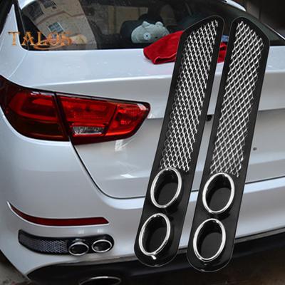 Cemoon 1 par de acessórios decorativos para carro, universal, prático, durável, tubo de escape falso, adesivos para automóvel, caminhão, veículo