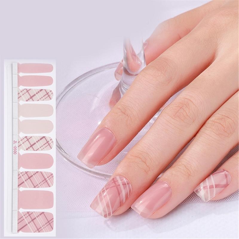 1 Sheet Nail Stickers Nail Strips Self-Adhesive DIY Nail Art Perfect for Nail Enthusiasts and Professional Manicurists
