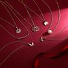 RINHOO Animal Elephant Flower Gold Color Pendant Necklaces Clavicle Chains necklace Fashion Chain Necklace Women Vintage Jewelry