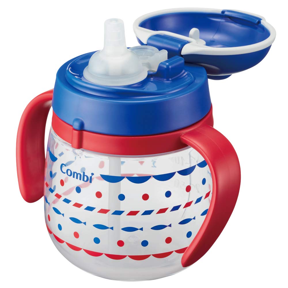 Combi Rakumug First Straw Marine Blue 240ml (x 1)
