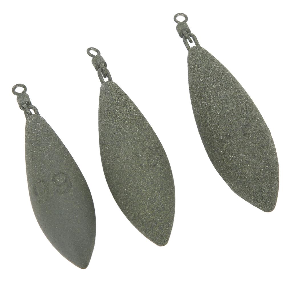 Kit de 3 Pesos Plomados para Lanzar Pesca Giratorio Oliva Plomada de Pesca Equipo de Pesca para Agua Salada Agua Dulce