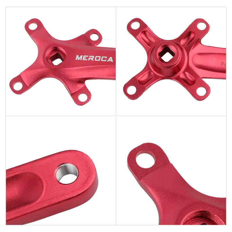 MEROCA Kliky na kolo Převodník 104BCD MTB Kolo Kliky Hliníková Slitina s Klíčem 170mm Černý 32/34/36/38/40/42T