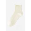 Rolled-up Socks, Autumn Women's Thin Mid-calf Socks, Antibacterial Pure Cotton Socks, Breathable, Sweat-absorbing, Deodorizing and Versatile Socks