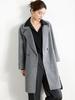Women's Mid-Length Black Double-Faced Cashmere Wool Coat - 2025 Autumn/Winter Collection