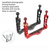 Aluminum Alloy Two Handed Diving Bracket DSLR Micro Single Motion Camera Adjustable Two Handed Bracket