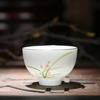 Hand-Painted White Porcelain Gongfu Tea Tasting Cup Gift Set