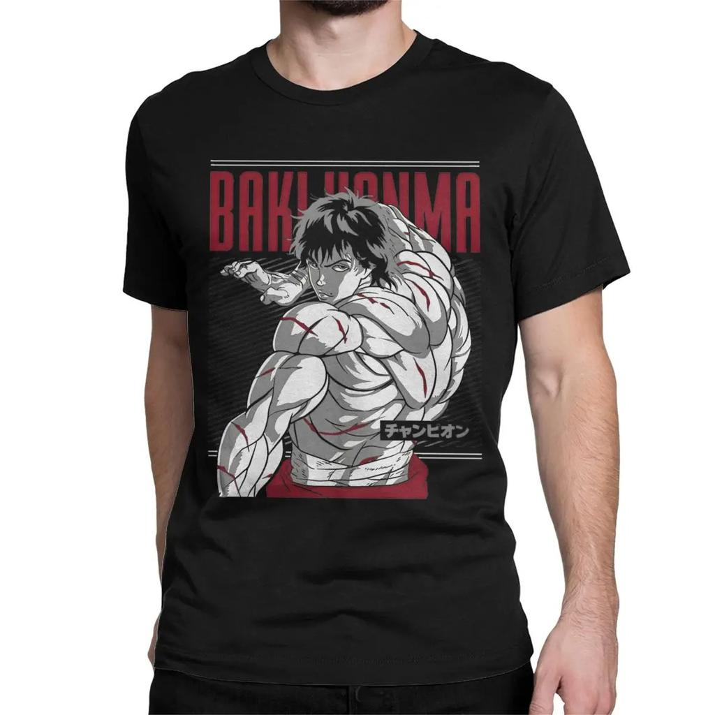 Baki The Grappler Jack Hanma Gyms T Shirt Men Women 100% Cotton Vintage T-Shirts Aesthetic Arts Anime Tee Shirt Tops Plus Size