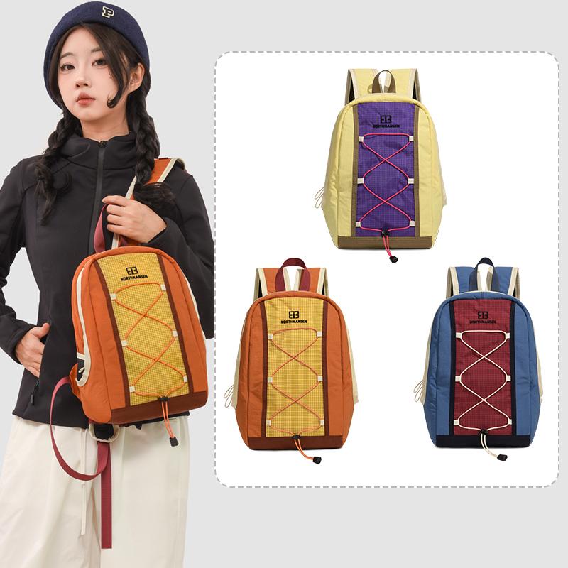 Large Capacity Student Schoolbag Outdoor Unisex Color Contrast Backpack