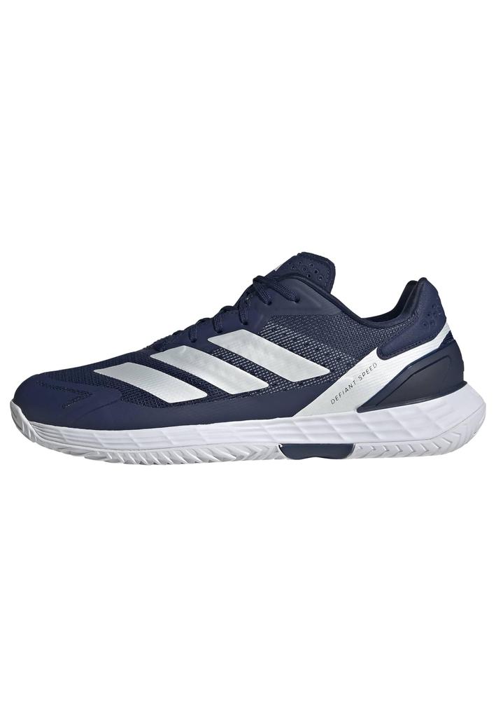 Adidas Defiant Speed 2 Tennis Dark White Size cm Shoes, Unisex, Adult, NKD59, Blue/Zero Metallic/Footwear (KI8419), 25.0