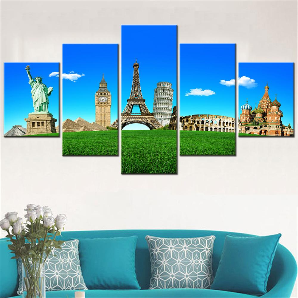 

Aesthetic World Famous Landmarks Painting Modular Wall Art Canvas Print Home Decor Room Picture - Painted Scene Poster 20X35 20X45 20X55CM