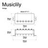 Musiclily Pro LP-CMHA Alnico 5 Covered Humbucker Bridge Pickup, 16K Gold, Nickel, for LP Electric Guitars