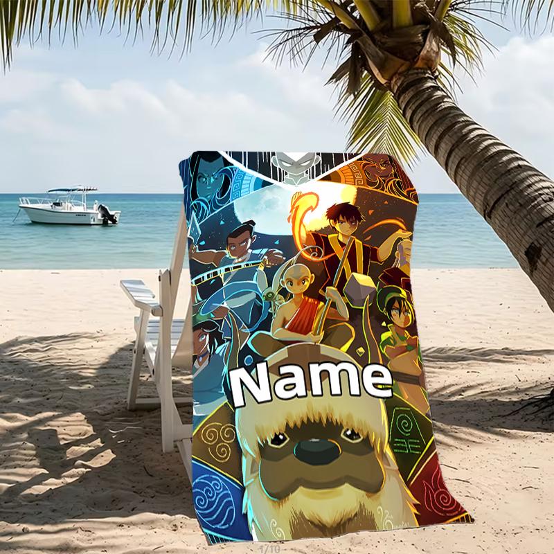 Customizable personalized beach towels Avatar The Last Airbender themed designs.Suitable for the beach, yoga, sports;ideal as beach accessories
