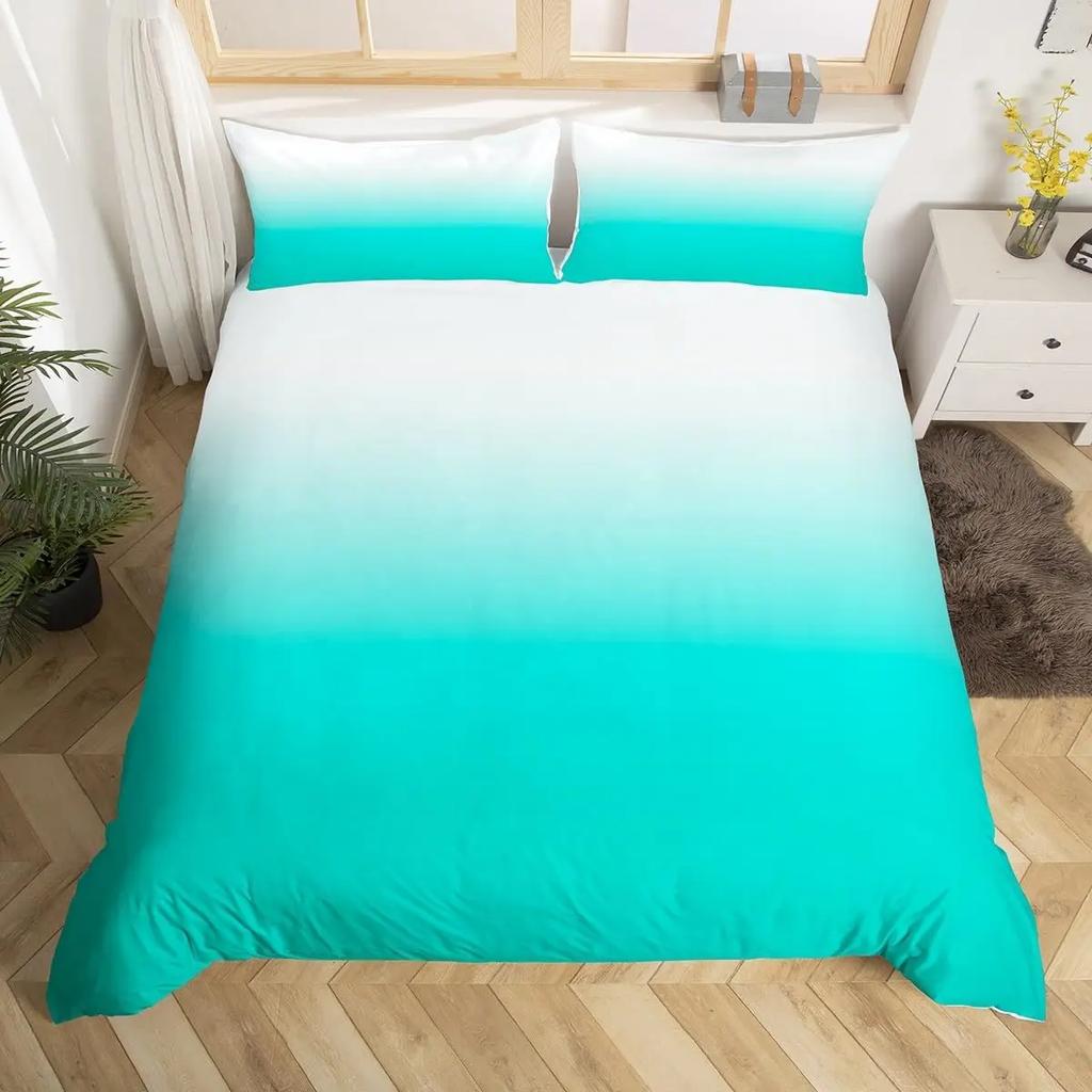 Dopamine Rainbow Stripe 3D Printed Duvet Cover Colorful Printed Bedding Light Luxury 3 Piece Set With 2 Pillowcases No Quilt