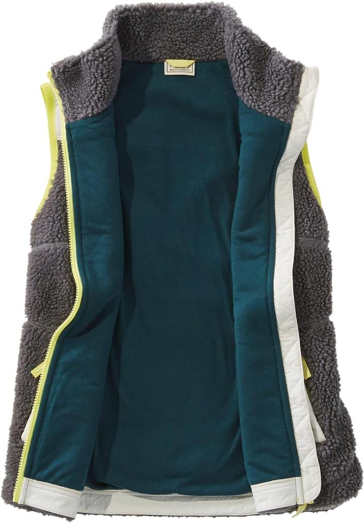 LL Bean Bean Sherpa Fleece US Lead 1000184457 Women's Vest, Fit, Petite, Medium, Gray,