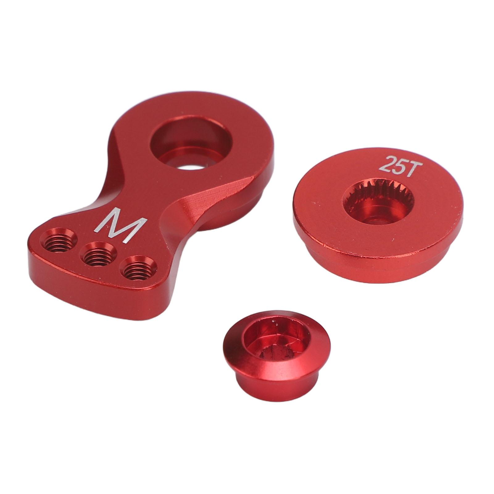 

25T Servo Saver Adjust Aluminum Alloy Universal Servo Arm Replacement for 1 10 RC Cars M 29.5mm Length Red червоний