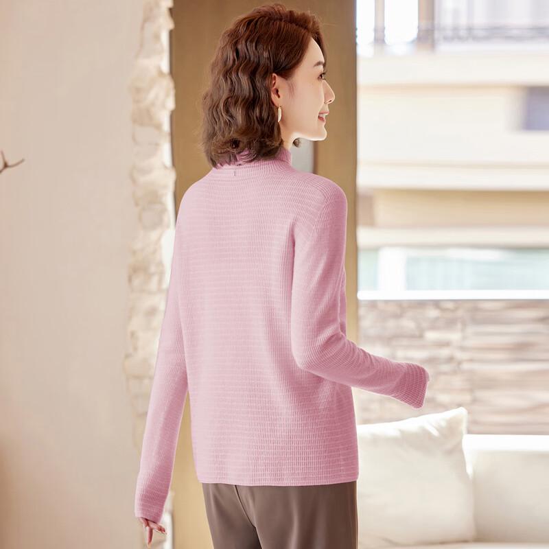 Pastte Women's 96.7% Merino Wool Semi-High Collar Pullover Sweater