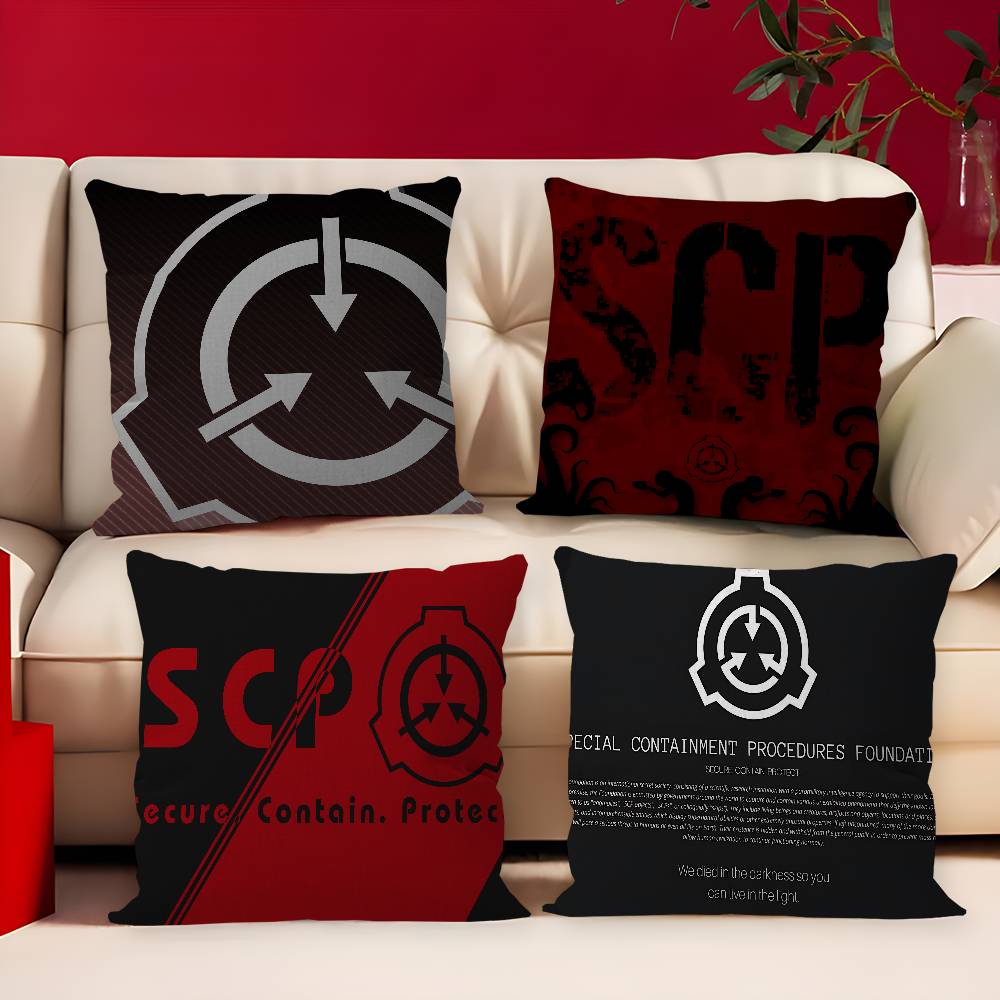 Popular Foundation Scp F-Foundation Pillow Covers Sofa Decorative Home Double-Sided Printing Short Plush Cute Cushion Cover