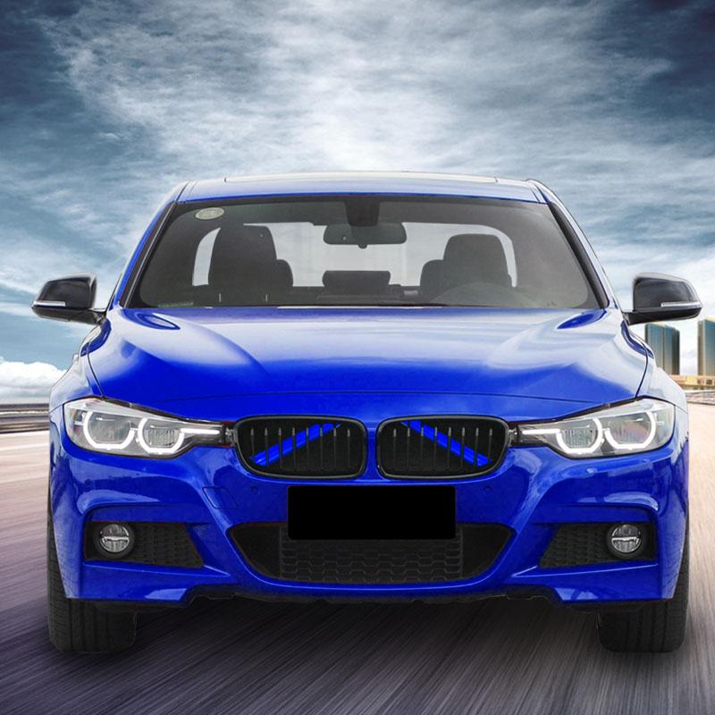 Car Front Grille V Brace Wrap Trim Strips Frame Sticker For BMW F32 F33 F34 F36 F40 F44 G29 M Sport Styling Exterior Accessories