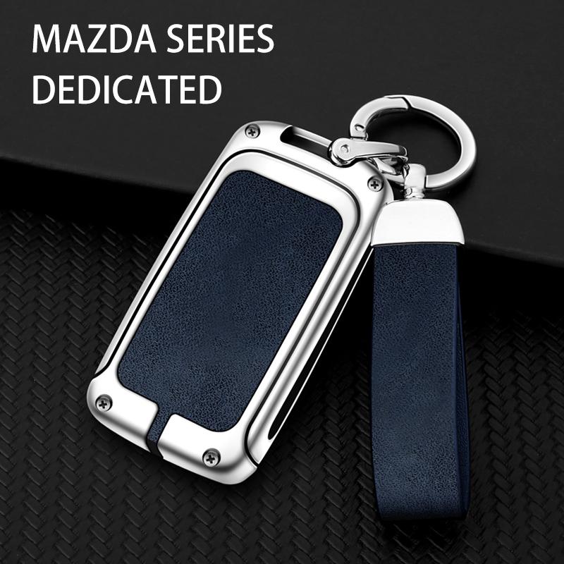 Zinc Alloy Leather Car Key Case For Mazda Skyactiv 3 2 6 Cx5 Cx30 Cx3 Cx8 Cx8 Cx9 Mx5 Atez Onkesera Key Case Car Keycase