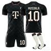 2025-26 Bayern 2nd Away #10 MUSIALA Sport Training Jersey Set with Socks Teens Kids Adults Football Kits