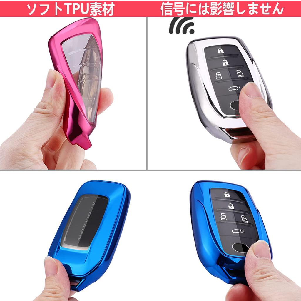 Smart Key Case for Toyota New Harrier 80 Series Hilux GUN125 Land Cruiser 200 Series Alphard 30 Series Vellfire 30 Series RAV4 PHV Grand Made of high