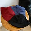 Corduroy Fisherman Cap Soft Sun Cap Outdoor Bucket Hat  Men Women