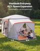 SUV Camping Tent for 5-9 Person, 3.96 x 3.05m 3-Season SUV Tailgate Tent with Ventilated Windows, PU2000mm Waterproof Dual-Use Car Rear Hatch Tents