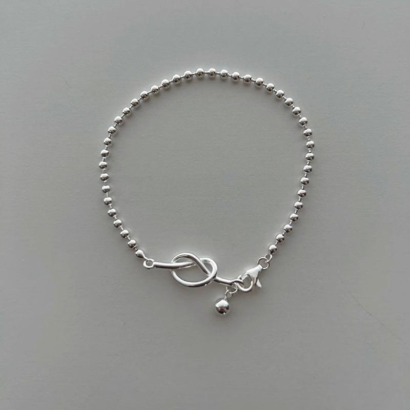 Korean Knotted Heart Round Beads Bracelet For Women Girl Simple Fashion New Jewelry Ladies Gift Party pulseras mujer