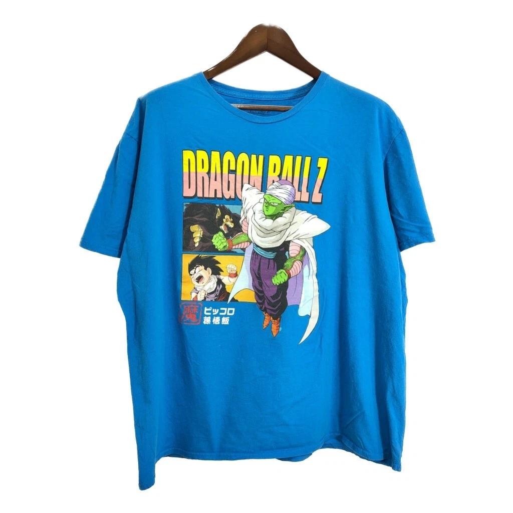 Dragon Ball Z Piccolo Son Gohan Graphic T-Shirt 2XL Blue Tee S