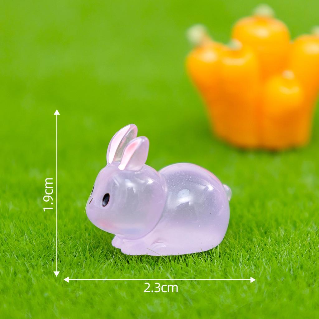 Landscape Micro Noctilucent Rabbit Decoration Accessories Desktop Dolls Toy