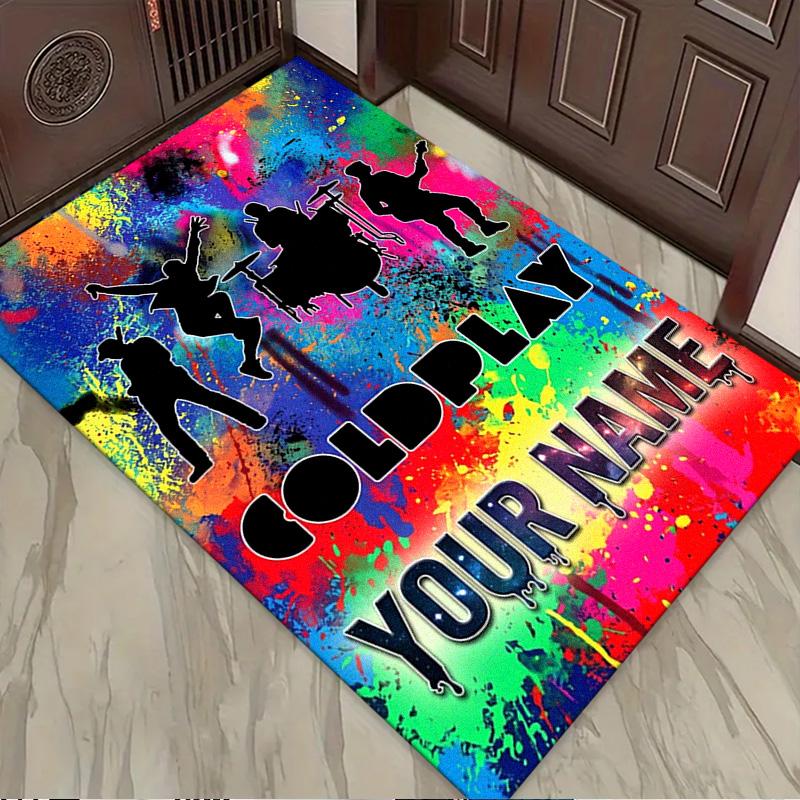 Name Custom Coldplay Band Carpet Rug for Living Room Bedroom Home Sofa Decoration,Kids play Non-slip Floor Mat