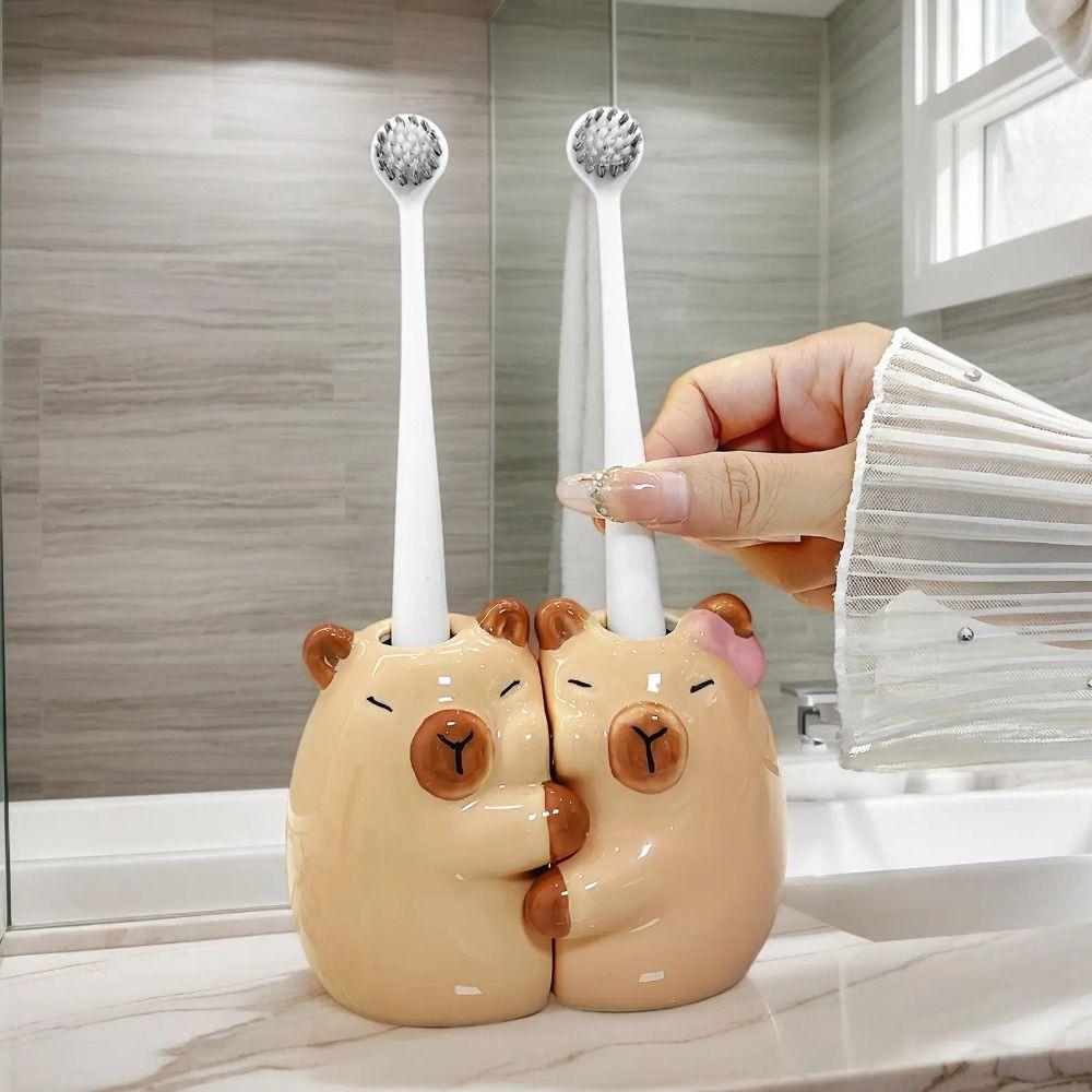Cartoon Couple Toothbrush Rack Creative Electric Toothbrush Stand  Home Decor